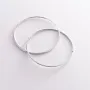 Серьги - кольца в белом золоте (5.4 см) с07149 Оникс