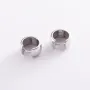 Серьги - кольца в белом золоте с07049 Оникс