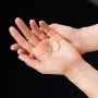 Золотий кулон для фотографії Квіти (чорніння) п03451 Онікс
