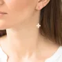 Золотые серьги Клевер с05515 Оникс