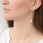 Золотые серьги Клевер с05515 Оникс