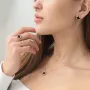 Серьги Клевер в желтом золоте (оникс) с06899 Оникс