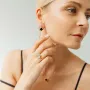 Серьги Клевер в желтом золоте (оникс) с06899 Оникс