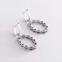 Серебряные серьги с сапфирами 2378/1р-HSPH Оникс