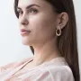 Золоті сережки з гранітом