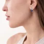 Серебряные серьги с сапфирами и фианитами 2935/9р-HSPH Оникс