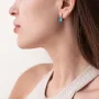 Срібні сережки (фіаніти, кварц) 2094/1р-QSWB Онікс