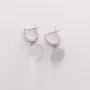 Серьги Монетки из белого золота с06395 Оникс