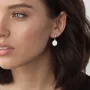 Серьги Монетки из белого золота с06395 Оникс