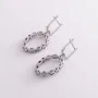 Серебряные серьги с аметистами 2378/1р-AMET Оникс