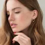 Серьги Гармония в желтом золоте (фианит) с06939 Оникс