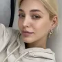 Серебряные серьги - пусеты Баланс 123038 Оникс
