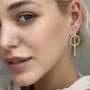 Серебряные серьги - пусеты Баланс 123038 Оникс