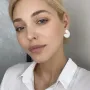 Серебряные серьги - пусеты Молли 123039 Оникс