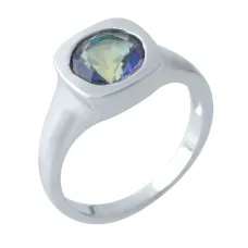 Срібна каблучка SilverBreeze з натуральним містик топазом 1.293ct (1972281) 17 розмір