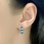 Серебряные серьги SilverBreeze с натуральным топазом Лондон Блю 1.805ct (2024408)