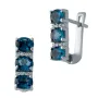Серебряные серьги SilverBreeze с натуральным топазом Лондон Блю 1.805ct (2024408)