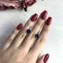 Серебряные серьги SilverBreeze с натуральным топазом Лондон Блю 3.21ct (2024682)