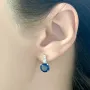 Серебряные серьги SilverBreeze с натуральным топазом Лондон Блю 3.21ct (2024682)