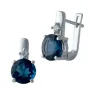 Серебряные серьги SilverBreeze с натуральным топазом Лондон Блю 3.21ct (2024682)