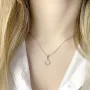 Срібна підвіска з фіанітами (2079286)