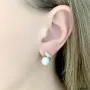 Срібні сережки SilverBreeze з перлами (2084150)