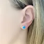 Серебряные серьги SilverBreeze с опалом 1.7ct, фианитами (2085553)