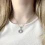 Срібна підвіска з фіанітами (2086956)
