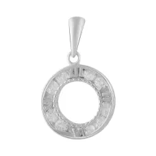 Серебряная подвеска SilverBreeze с фианитами (2086956)