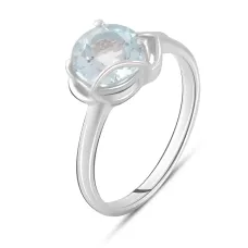 Срібна каблучка SilverBreeze з натуральним топазом 2.388ct (2089377) 18.5 розмір