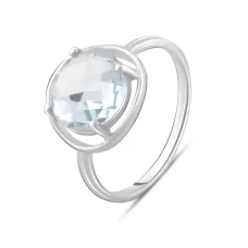 Срібна каблучка SilverBreeze з натуральним топазом 4.438ct (2089513) 17 розмір