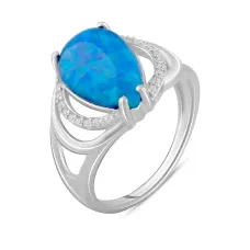 Срібна каблучка SilverBreeze з опалом 1.84ct (2090106) 18 розмір