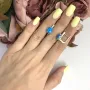 Срібна каблучка SilverBreeze з опалом 1.475ct (2090359)