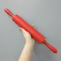 Скалка для раскатки теста A-PLUS силиконовая 45 см красная