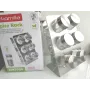 Набор для соли и специй Kamille 7036 на прямоугольной подставке 6 предметов
