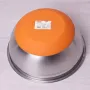 Миска сталева d 24 х 11 см із силіконовим дном помаранчева Kamille Labro KM-4349