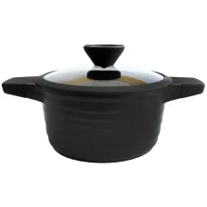 Кастрюля с крышкой 4,7 л Black Pro New Lessner 55872-24