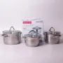 Набор кастрюль 6 предметов (2,1 литра, 2,9 литра, 4 литра), 7-слойное дно Kamille 4706S