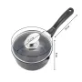 Ківш з кришкою та мармуровим покриттям з литого алюмінію 16 х 8 см Kamille KM-4436