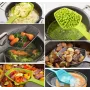 Ложка-друшляк пластикова 33 х 12 см зелена Kitchen 5873