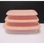 Набор прямоугольных контейнеров для пищевых продуктов 3 шт Алеана персиковый 167020