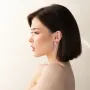 Серебряные серьги - пусеты Замочек - сердце 123046 Оникс