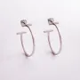 Серебряные серьги - пусеты Дафна 4850 Оникс