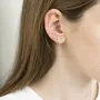 Серебряные серьги - пусеты с фианитами (3мм) 12658 Оникс