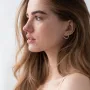 Серебряные серьги Мерцание (1.6 см) 122707 Оникс