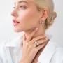 Серебряные серьги Сияние 122929 Оникс