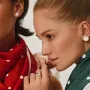 Серебряные серьги-пусеты Круг (блестящие) 122513 Оникс