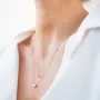 Золоте кольє з кільцем і серцем (фіаніт).