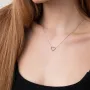 Кольє Закохане серце в білому золоті кіль01991 Онікс 43