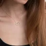 Кольє Закохані серця в жовтому золоті кіль01988 Онікс 43